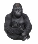 Gorilla & Baby Zoo - Lifelike Garden Ornament - Indoor or Outdoor - Real Life Vivid Arts