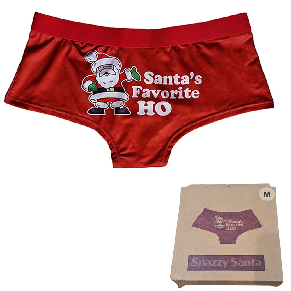 Santa's Favorite Ho Christmas Novelty Ladies Knickers - 5 Sizes