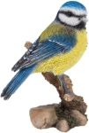 Blue Tit Bird - Lifelike Garden Ornament 13cm - Indoor Outdoor - Vivid Arts - WBS-BT05-F