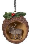 Christmas Reindeer In Pine Cone Hanging Decoration H7cm - Vivid Arts BG-PC29-G