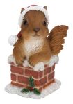 Christmas Squirrel on Chimney Ornament H8cm - Indoor Outdoor Vivid Arts BG-BC55-G