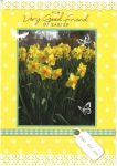 Easter Card - Very Good Friend - Daffodil Yellow - Simon Elvin