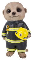 Vivid Arts Fireman Baby Meerkat Ornament Gift - Indoor or Outdoor - Fun