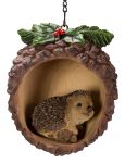 Christmas Hedgehog In Pine Cone Hanging Decoration H10.5cm - Vivid Arts BG-PC28-F