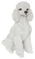 Vivid Arts Toy Poodle White Dog - Garden Ornament H32cm - Indoor or Outdoor