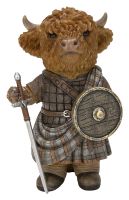 Vivid Arts William Wallace Highland Cattle Cow Ornament Gift - Indoor Outdoor - Fun