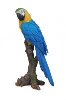 Yellow Macaw Parrot - Lifelike Garden Ornament 39cm - Indoor or Outdoor - Vivid Arts