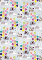 Hello Baby New Baby Luxury Gift Wrap Sheet - Glick