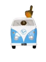 Vivid Arts Campervan Blue & Robin Garden Birdhouse