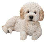 Vivid Arts Labradoodle Crème Dog - Garden Ornament L26cm - Indoor or Outdoor