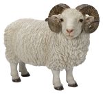 Vivid Arts Ram Sheep With Horns - H26cm Lifelike Home Garden Ornament