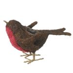 Robin Bird Rattan Brown & Red Planter - Heaven Sends