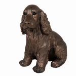 Cocker Spaniel Puppy Dog Cold Cast Bronze Ornament - Ruby - Frith Sculpture AT044