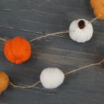 Autumn Pumpkin Wool Garland - 180cm - Satchville