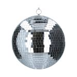 Silver Glass Disco Ball 25cm Hanging Decoration - Gisela Graham