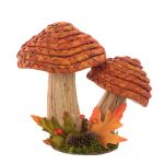 Rattan Toadstool Decoration - 19cm Autumn - Floralsilk