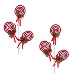 Candy Cane Disc Spray Pick Christmas Decoration Set Of 2 62cm - Floralsilk