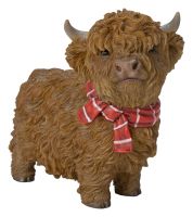 Vivid Arts Highland Cattle Cow Mini H15cm - Lifelike Garden Ornament - Pet Pal