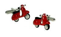 Vespa Moped Red Cufflinks