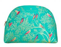 Sara Miller - Large Cosmetic Make Up Wash Bag - Green Bird Chelsea