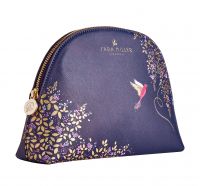 Sara Miller - Medium Cosmetic Make Up Wash Bag - Navy Blue Bird Chelsea