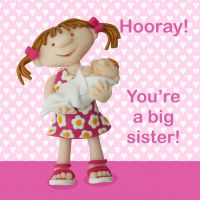 Greetings Card - You're a Big Sister- Girl - Ferdie & Friends