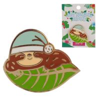 Sloth Just Hanging Around Design Enamel Pin Badge 