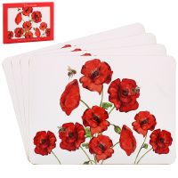 Poppy Bee-Tanical Table Placemats - Set of 4