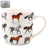 Horse Mixed Motive Fine China Mug - Boxed