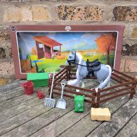 My Horse Play Set - Grey Horse & Accessories - Pretend Play - 15 Items 30106