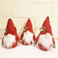 Gonk Christmas Set of 3 Display Decoration Ornament - 18cm Xmas - Floralsilk