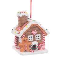 Gingerbread House Christmas Tree Decoration - Floralsilk