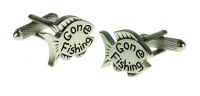 Gone Fishing Novelty Fish Cufflinks