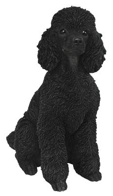 Vivid Arts Toy Poodle Black Dog - Garden Ornament H32cm - Indoor or Outdoor