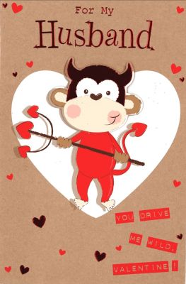 Valentine's Day Card - Husband Drive Me Wild Devil 3D Foiled - Simon Elvin