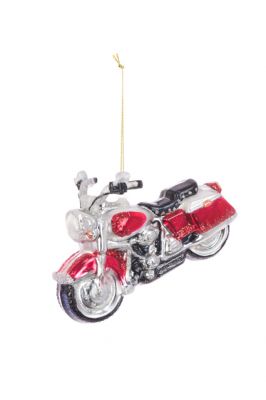 Motorbike Christmas Tree Decoration Glass - Floralsilk