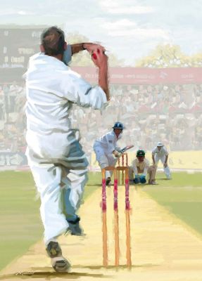 Birthday Card - Cricket Bowler - Country Cards