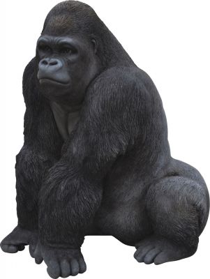 Gorilla Silverback 28cm - Lifelike Garden Ornament - Indoor or Outdoor - Real Life Vivid Arts