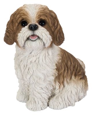 Vivid Arts Shih Tzu Brown Dog - Garden Ornament 18cm - Indoor or Outdoor