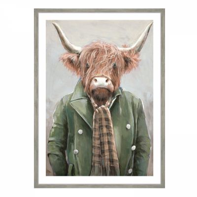 Angus - Highland Cow - 70cm Wall Art Framed - Adelene Fletcher