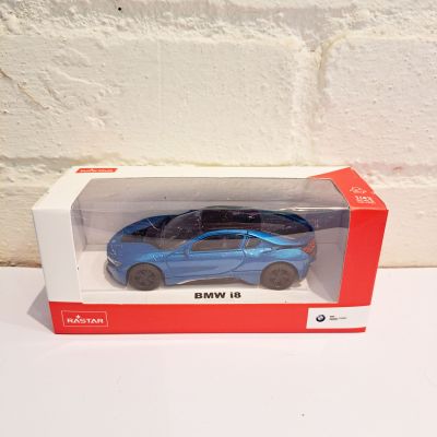 Rastar BMW i8 Blue Diecast Scale Model Car Scale 1:43