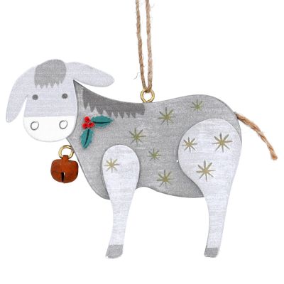 Donkey Farm Christmas Wooden Hanging Decoration - Gisela Graham