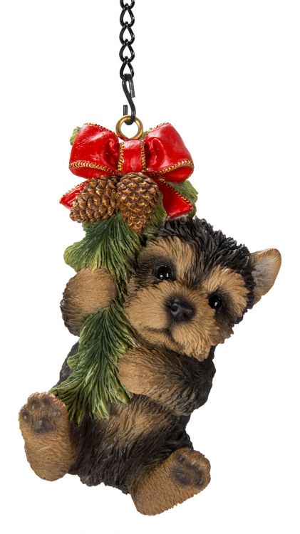 yorkie christmas decorations