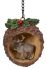 Christmas Reindeer In Pine Cone Hanging Decoration H7cm - Vivid Arts BG-PC29-G