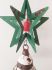 Christmas 3D Green Metal Star & White Bell Decoration