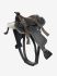 Lemieux Mini Toy Pony Accessories - Western Tack Set Black Saddle, Bridle Chilli Pad