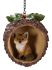 Christmas Fox In Pine Cone Hanging Decoration H7cm - Vivid Arts BG-PC23-G