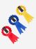 Lemieux Toy Pony Accessories - Rosette Pack - Set of 3 Red Blue Yellow