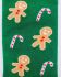 Gingerbread Man Green Christmas Novelty Socks Gift - 2 Sizes Adult - Snazzy Santa