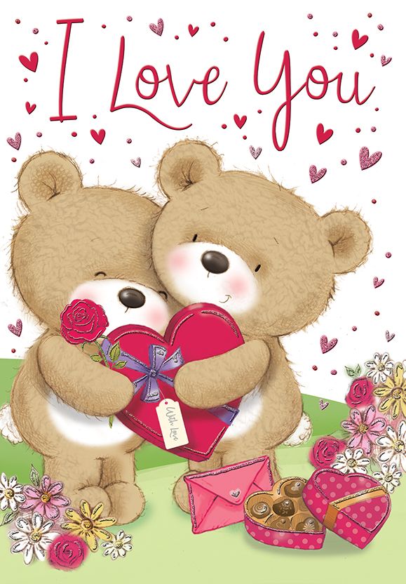 Valentines Day Card I Love You Cute Bears Regal Gift Envy